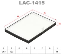 Фильтр салонный LYNXauto LAC-1415