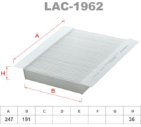 Фильтр салонный LYNXauto LAC-1962