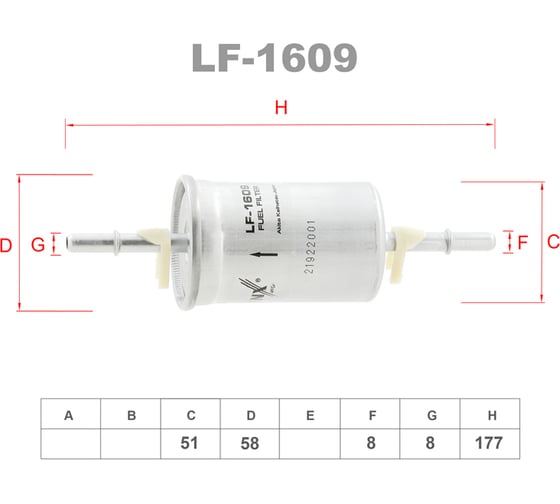 Фильтр топливный LYNXauto LF-1609