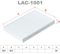 Фильтр салонный LYNXauto LAC-1001