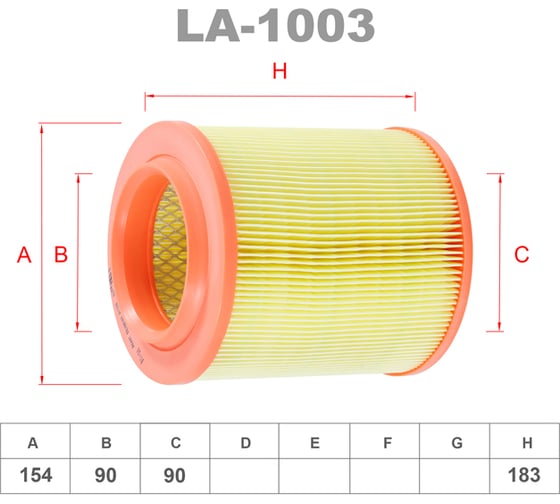 Фильтр воздушный LYNXauto LA-1003 1