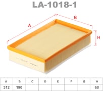 Фильтр воздушный LYNXauto LA-1018-1
