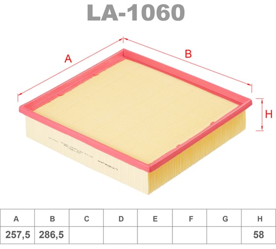 Фильтр воздушный LYNXauto LA-1060 1