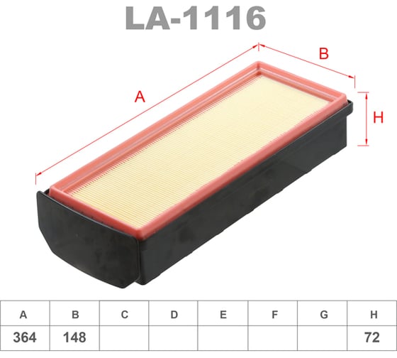 Фильтр воздушный LYNXauto LA-1116 1