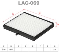 Фильтр салонный LYNXauto LAC-069