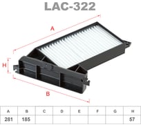 Фильтр салонный LYNXauto LAC-322