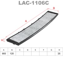 Фильтр салонный угольный LYNXauto LAC-1106C