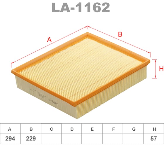 Фильтр воздушный LYNXauto LA-1162 1