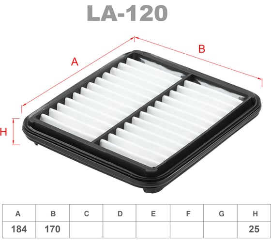 Фильтр воздушный LYNXauto LA-120 1