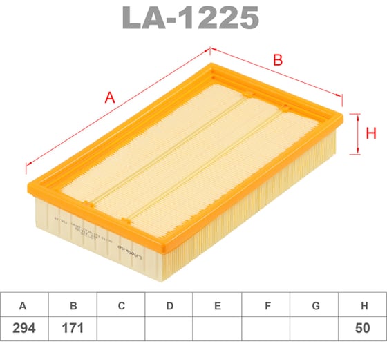 Фильтр воздушный LYNXauto LA-1225 1