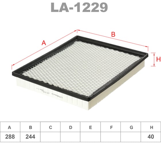 Фильтр воздушный LYNXauto LA-1229 1