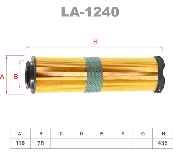 Фильтр воздушный LYNXauto LA-1240