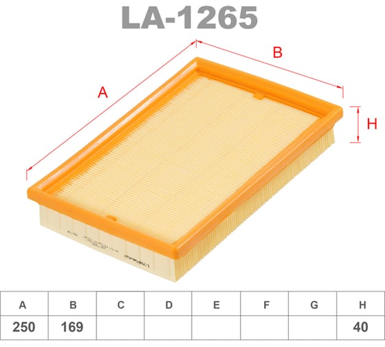 Фильтр воздушный LYNXauto LA-1265 1