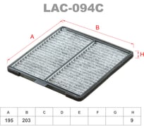 Фильтр салонный угольный LYNXauto LAC-094C