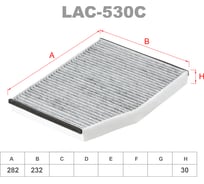 Фильтр салонный угольный LYNXauto LAC-530C