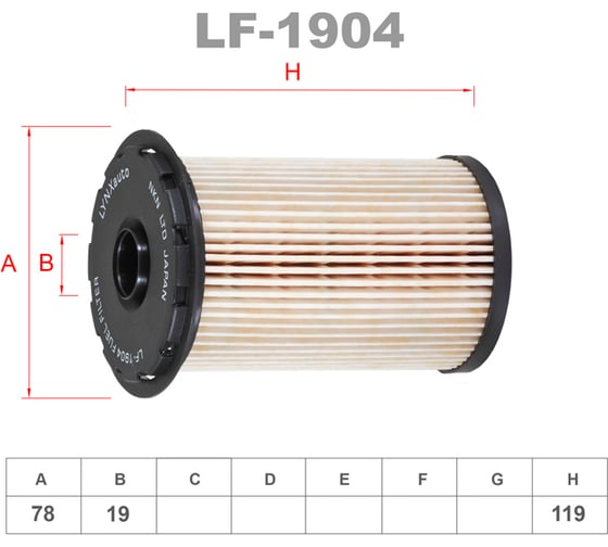 Фильтр топливный LYNXauto LF-1904