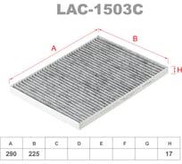 Фильтр салонный угольный LYNXauto LAC-1503C
