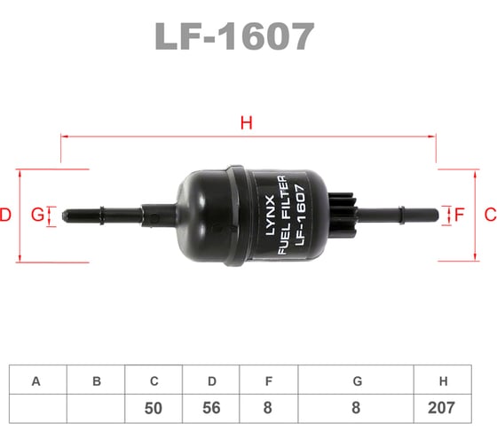 Фильтр топливный LYNXauto LF-1607