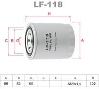 Фильтр топливный LYNXauto LF-118