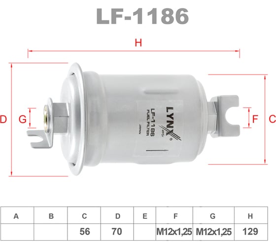 Фильтр топливный LYNXauto LF-1186