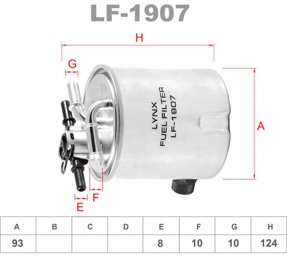 Фильтр топливный LYNXauto LF-1907