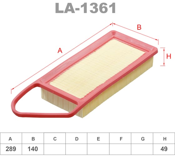 Фильтр воздушный LYNXauto LA-1361 1