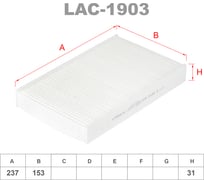 Фильтр салонный LYNXauto LAC-1903