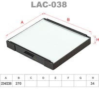 Фильтр салонный LYNXauto LAC-038