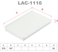 Фильтр салонный LYNXauto LAC-1116