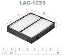 Фильтр салонный LYNXauto LAC-1233
