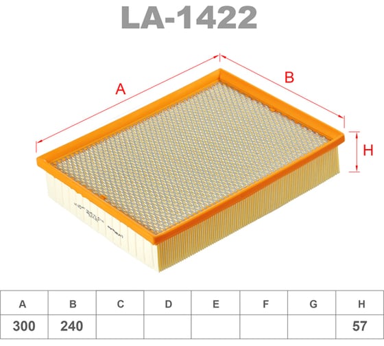 Фильтр воздушный LYNXauto LA-1422 1