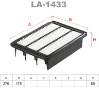 Фильтр воздушный LYNXauto LA-1433