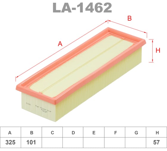 Фильтр воздушный LYNXauto LA-1462 1