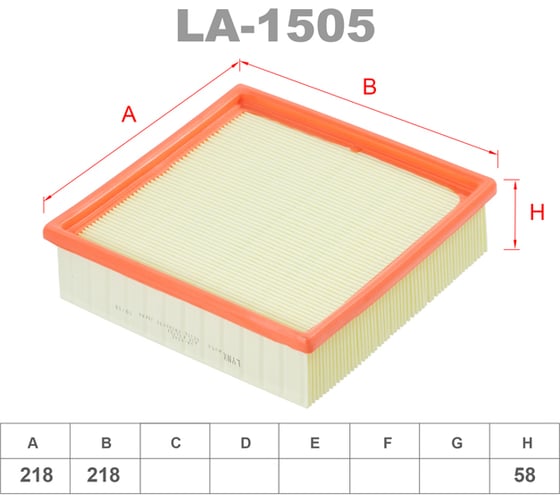 Фильтр воздушный LYNXauto LA-1505 1