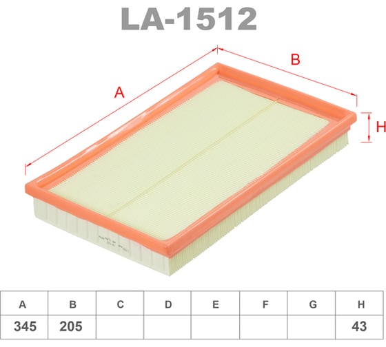 Фильтр воздушный LYNXauto LA-1512 1