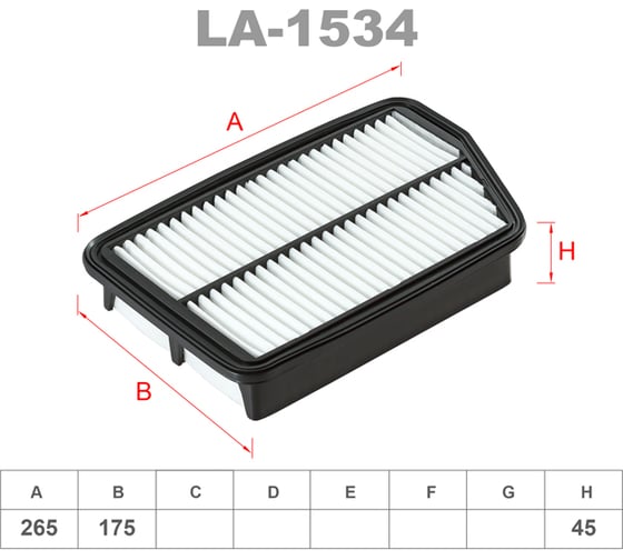 Фильтр воздушный LYNXauto LA-1534 1