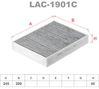 Фильтр салонный угольный LYNXauto LAC-1901C
