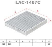 Фильтр салонный угольный LYNXauto LAC-1407C