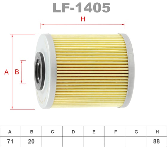 Фильтр топливный LYNXauto LF-1405
