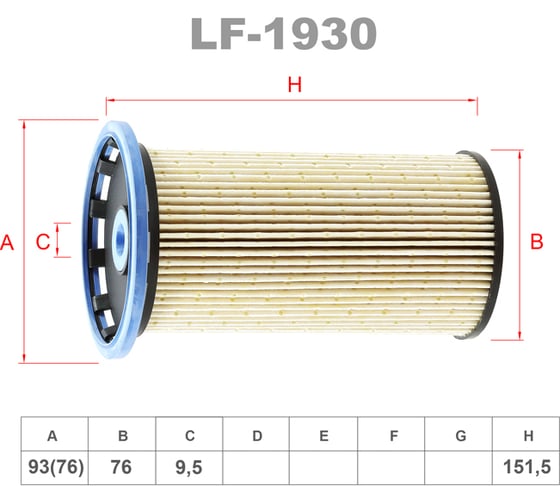 Фильтр топливный LYNXauto LF-1930