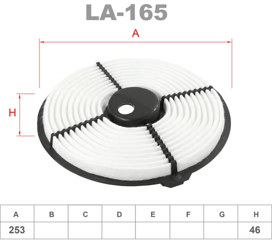 Фильтр воздушный LYNXauto LA-165 1