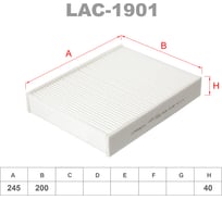 Фильтр салонный LYNXauto LAC-1901