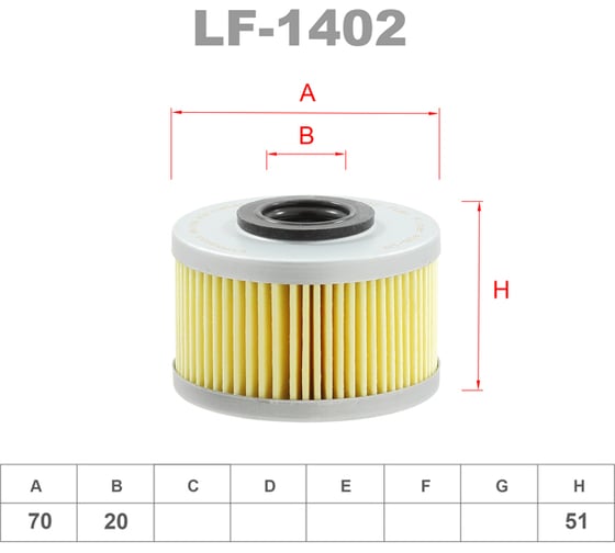 Фильтр топливный LYNXauto LF-1402
