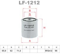 Фильтр топливный LYNXauto LF-1212