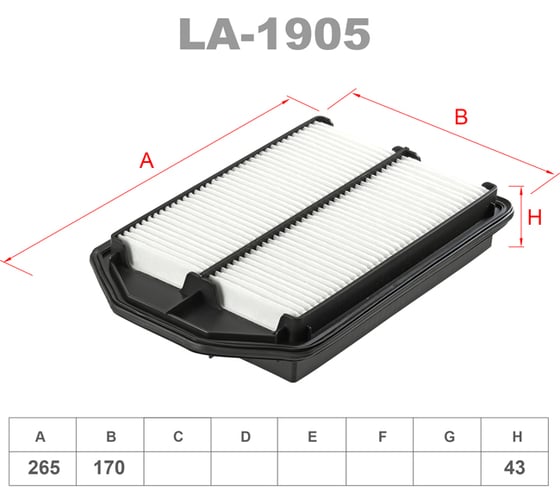 Фильтр воздушный LYNXauto LA-1905 1