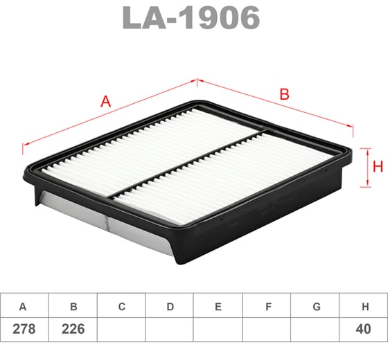 Фильтр воздушный LYNXauto LA-1906 1