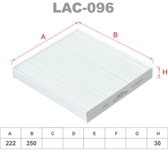 Фильтр салонный LYNXauto LAC-096 1