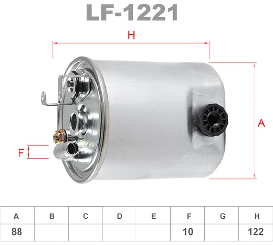 Фильтр топливный LYNXauto LF-1221 1