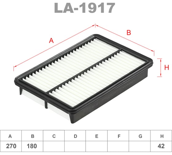 Фильтр воздушный LYNXauto LA-1917 1