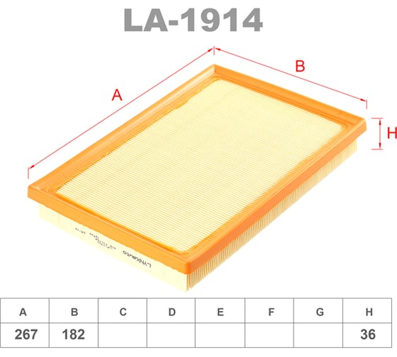 Фильтр воздушный LYNXauto LA-1914 1